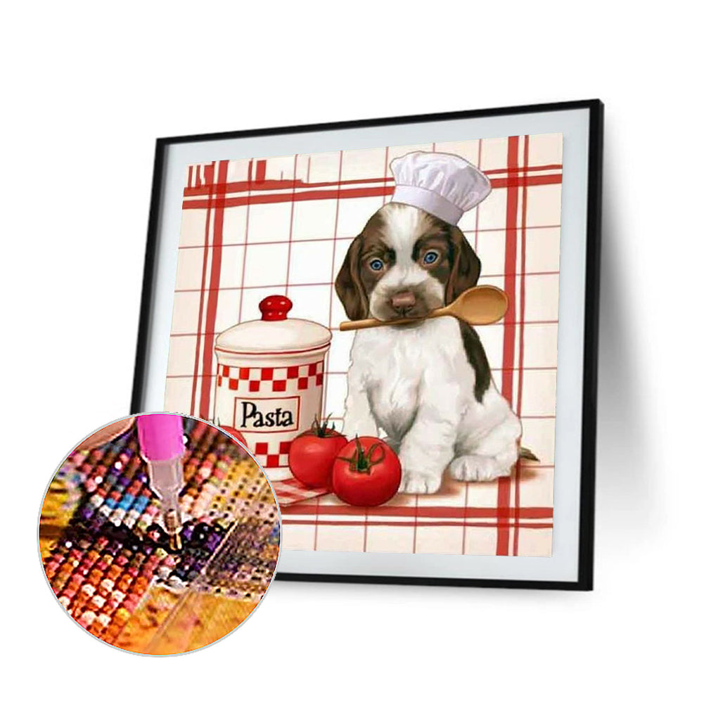 Cooking Puppy - Full Square Drill Diamond Painting 30*30CM