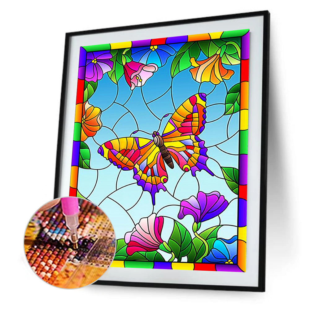 Colorful Butterfly - Full Square Drill Diamond Painting 30*40CM