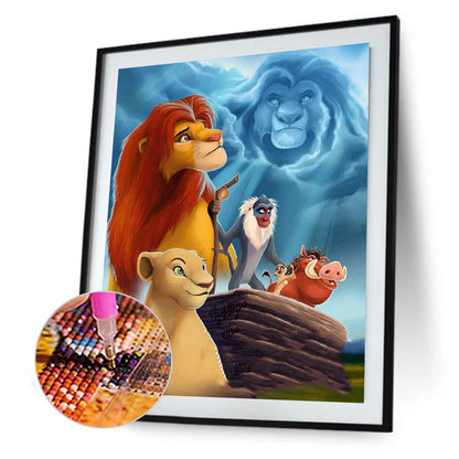 Lion King - Full Round Drill Diamond Painting 40*50CM