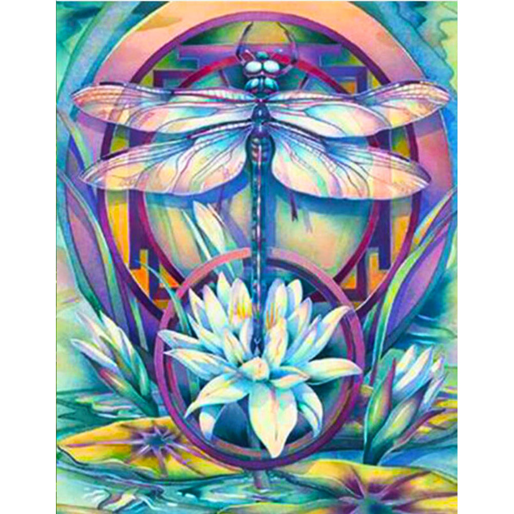 Dragonfly - Full Round Drill Diamond Painting 40*50CM