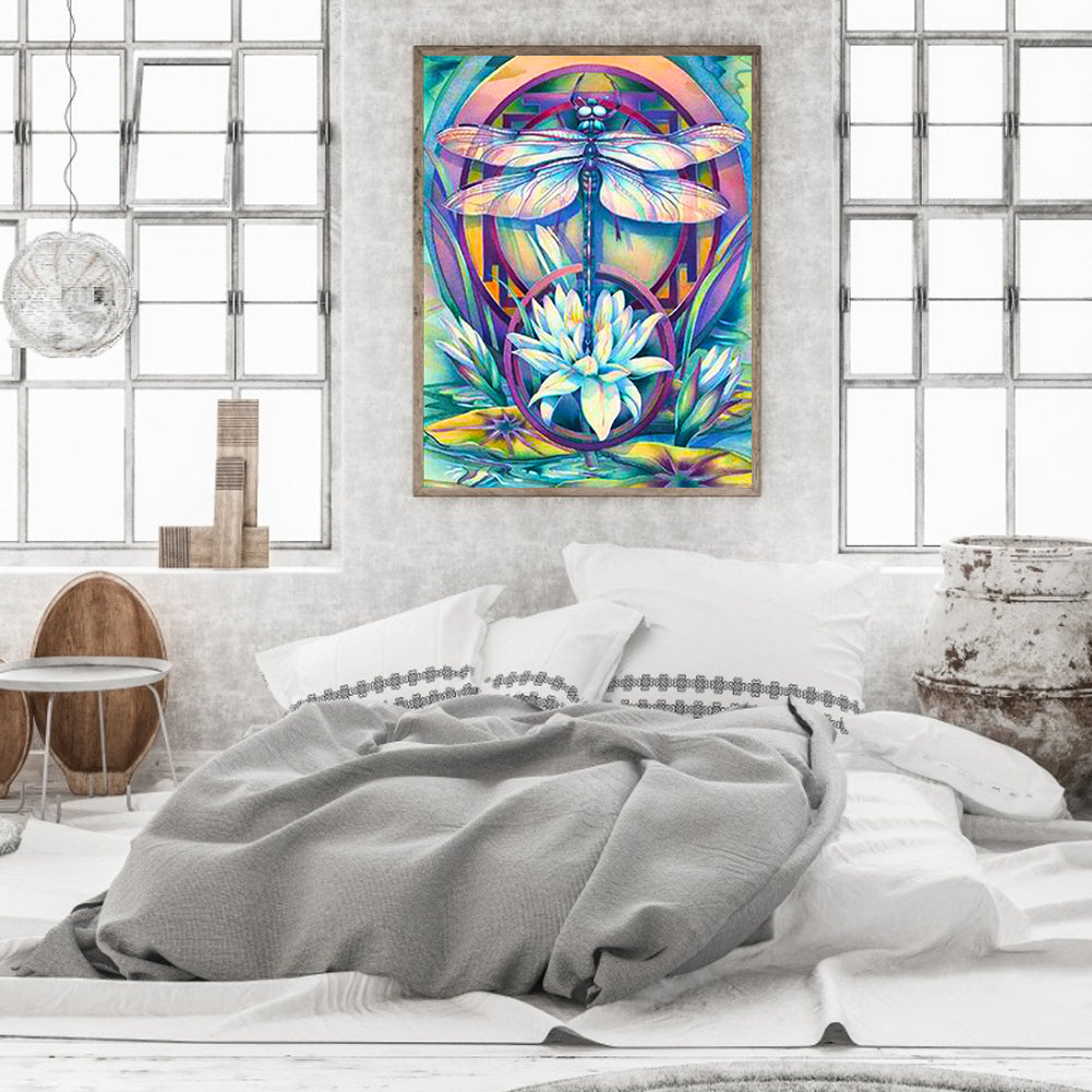 Dragonfly - Full Round Drill Diamond Painting 40*50CM