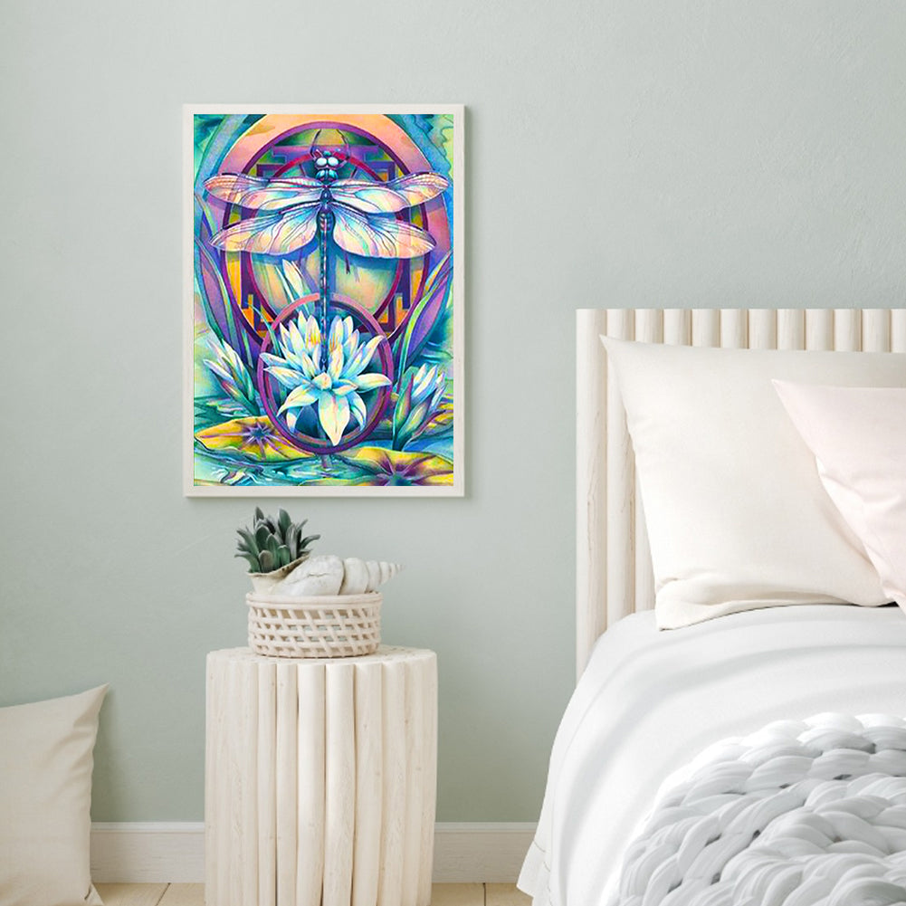 Dragonfly - Full Round Drill Diamond Painting 40*50CM