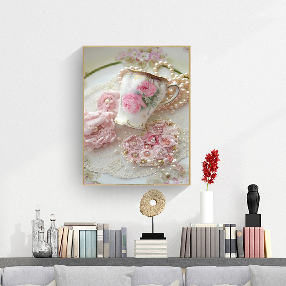 Rose Flower - Full Round Drill Diamond Painting 30*40CM