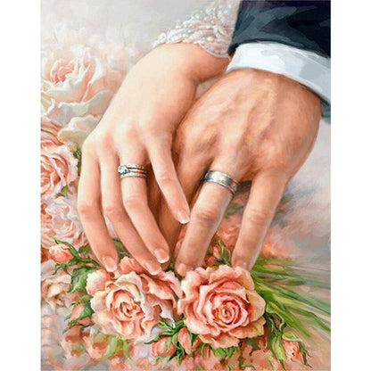 Couple Hands - Full Round Drill Diamond Painting 40*50CM