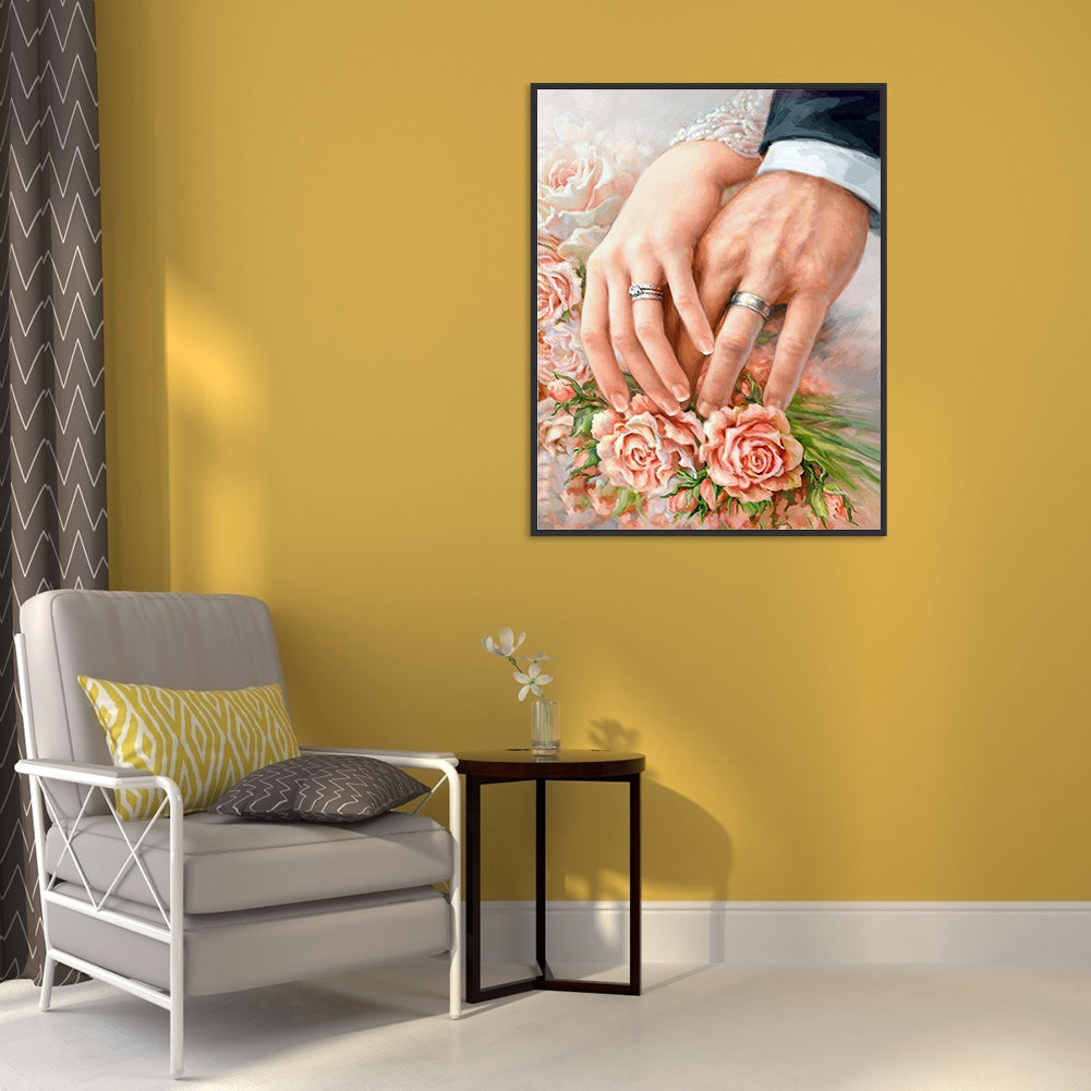 Couple Hands - Full Round Drill Diamond Painting 40*50CM