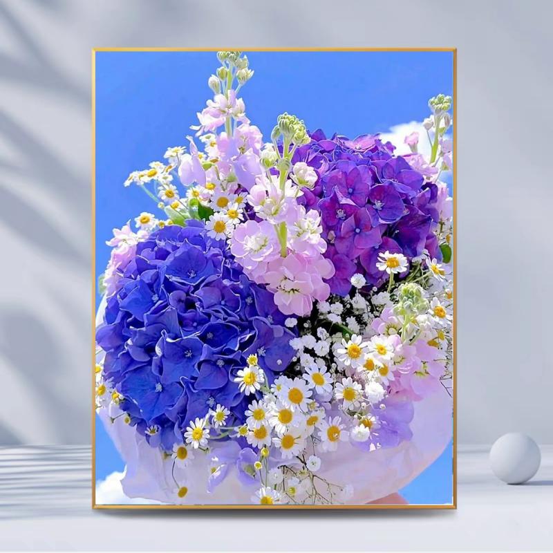 Hydrangea - Full Round Drill Diamond Painting 30*40CM