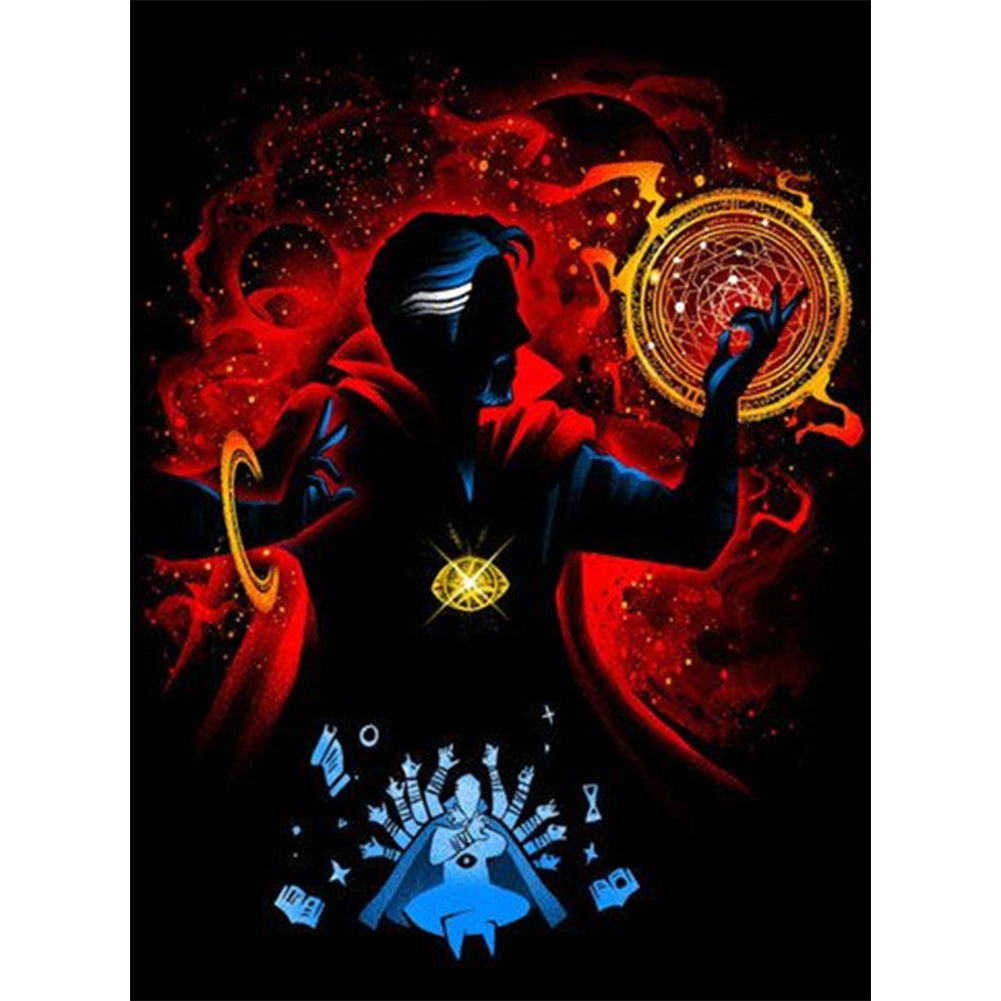 Doctor Strange Silhouette - Full Round Drill Diamond Painting 30*40CM