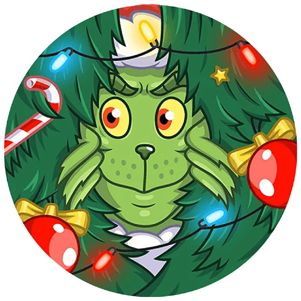 Grinch Green Monster Ring - Full Round Drill Diamond Painting 30*30CM