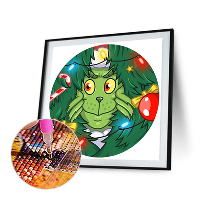 Grinch Green Monster Ring - Full Round Drill Diamond Painting 30*30CM