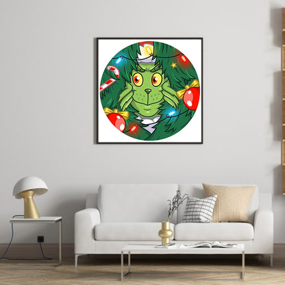 Grinch Green Monster Ring - Full Round Drill Diamond Painting 30*30CM