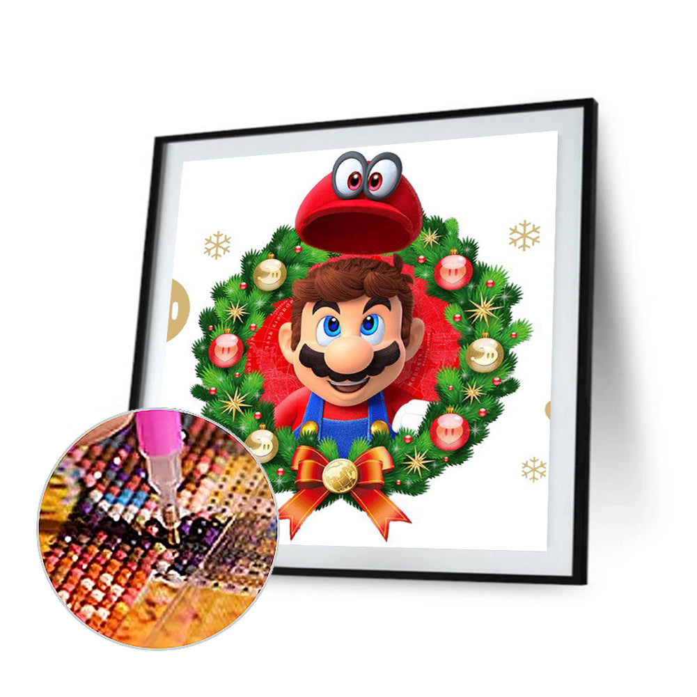 Mario Circle - Full Round Drill Diamond Painting 30*30CM