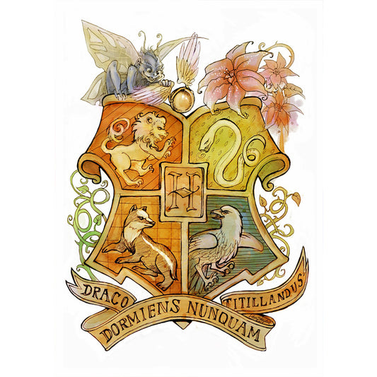 Harry Potter Badge - Full Round Drill Diamond Painting 30*40CM