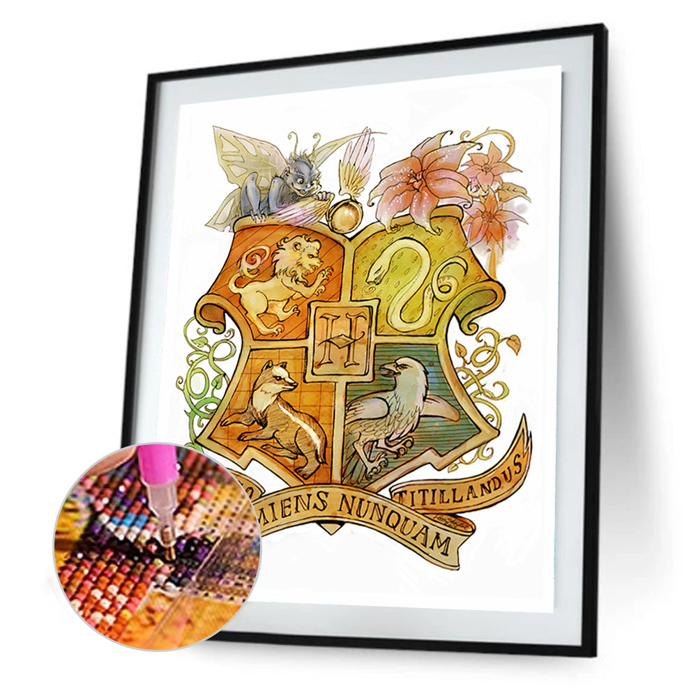 Harry Potter Badge - Full Round Drill Diamond Painting 30*40CM