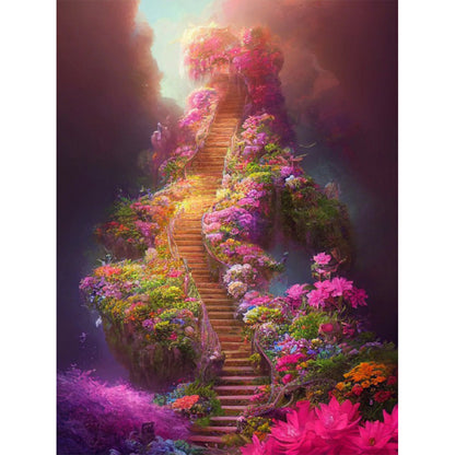 Beautiful Mountain Landscape - Full Round Drill Diamond Painting 50*70CM