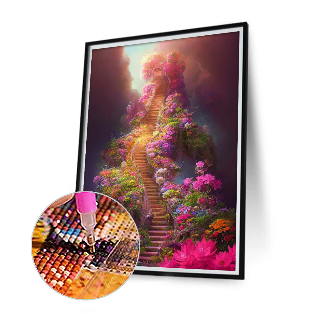 Beautiful Mountain Landscape - Full Round Drill Diamond Painting 50*70CM
