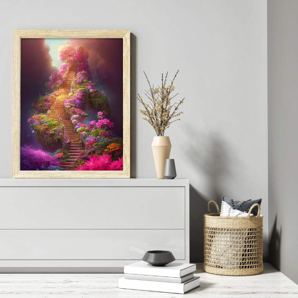 Beautiful Mountain Landscape - Full Round Drill Diamond Painting 50*70CM