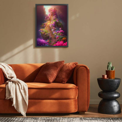 Beautiful Mountain Landscape - Full Round Drill Diamond Painting 50*70CM