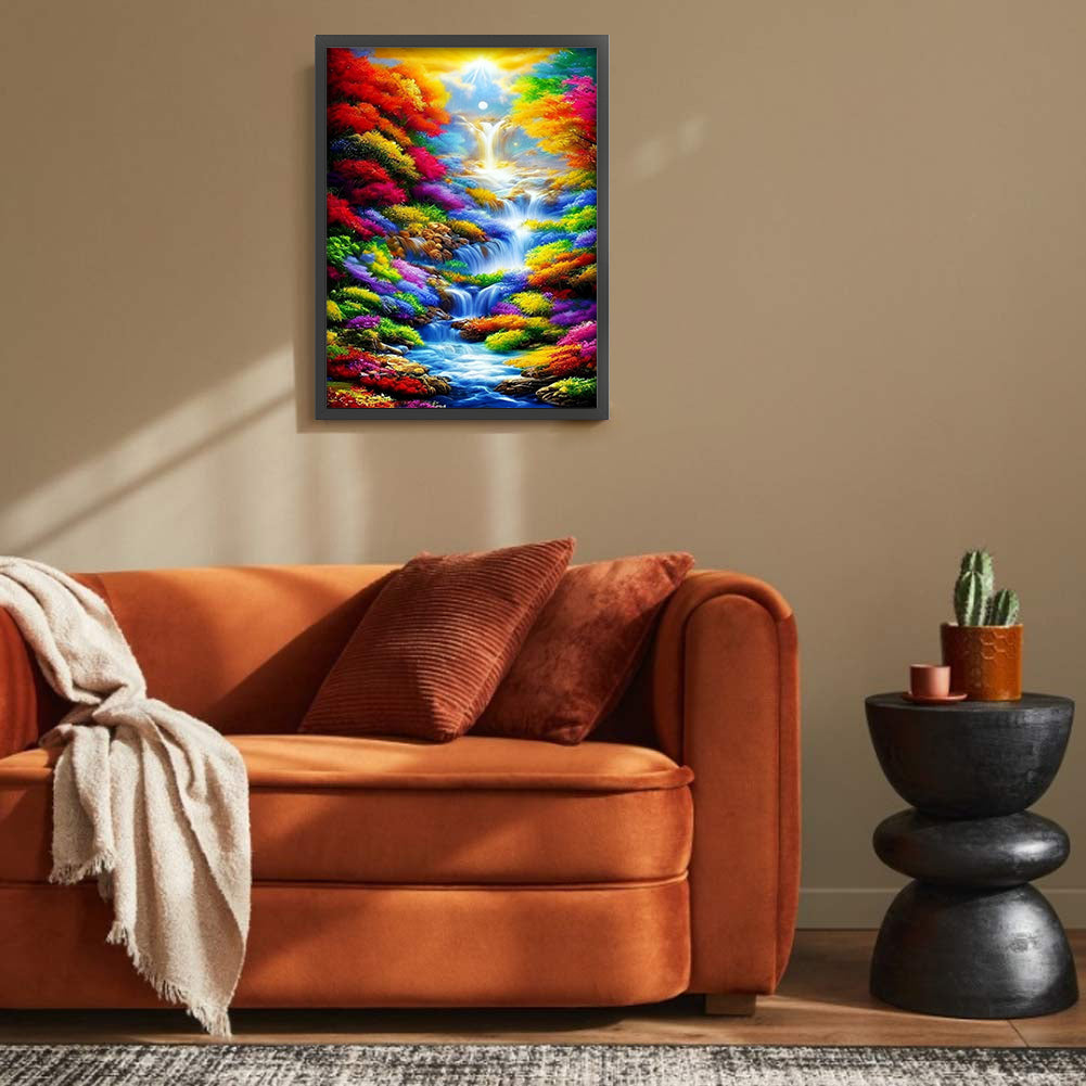 Beautiful Mountain Landscape - Full Round Drill Diamond Painting 50*75CM