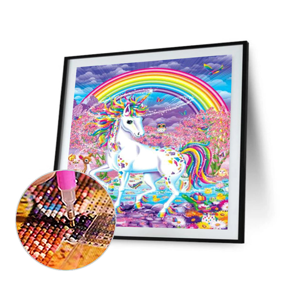 Rainbow Unicorn - Full Round Drill Diamond Painting 40*40CM