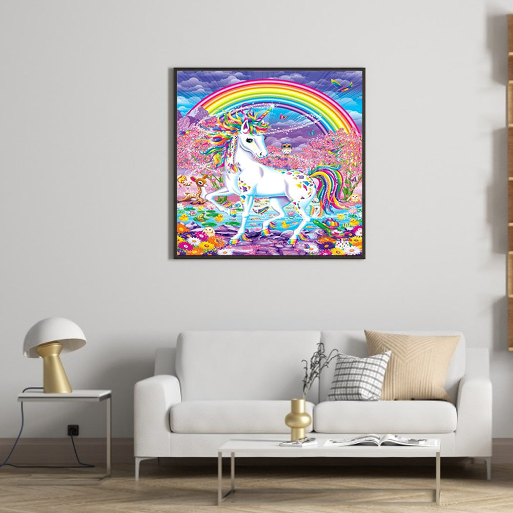 Rainbow Unicorn - Full Round Drill Diamond Painting 40*40CM