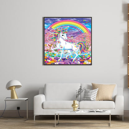 Rainbow Unicorn - Full Round Drill Diamond Painting 40*40CM