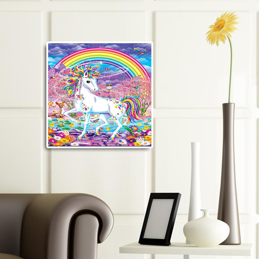 Rainbow Unicorn - Full Round Drill Diamond Painting 40*40CM