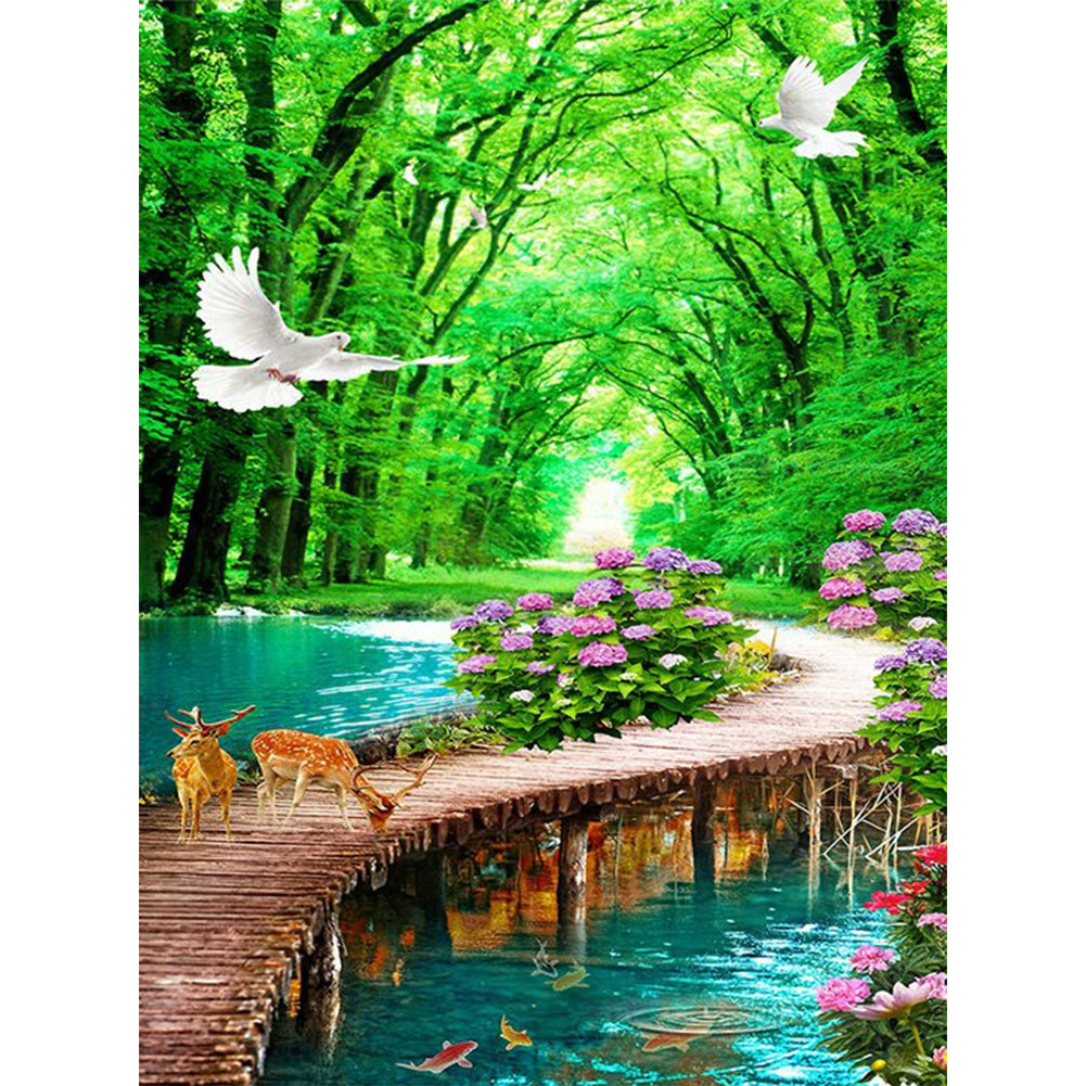 Xiaohe Plank Road - Full Square Drill Diamond Painting 30*40CM