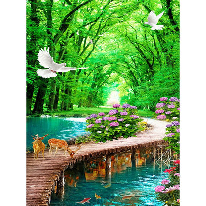 Xiaohe Plank Road - Full Square Drill Diamond Painting 30*40CM
