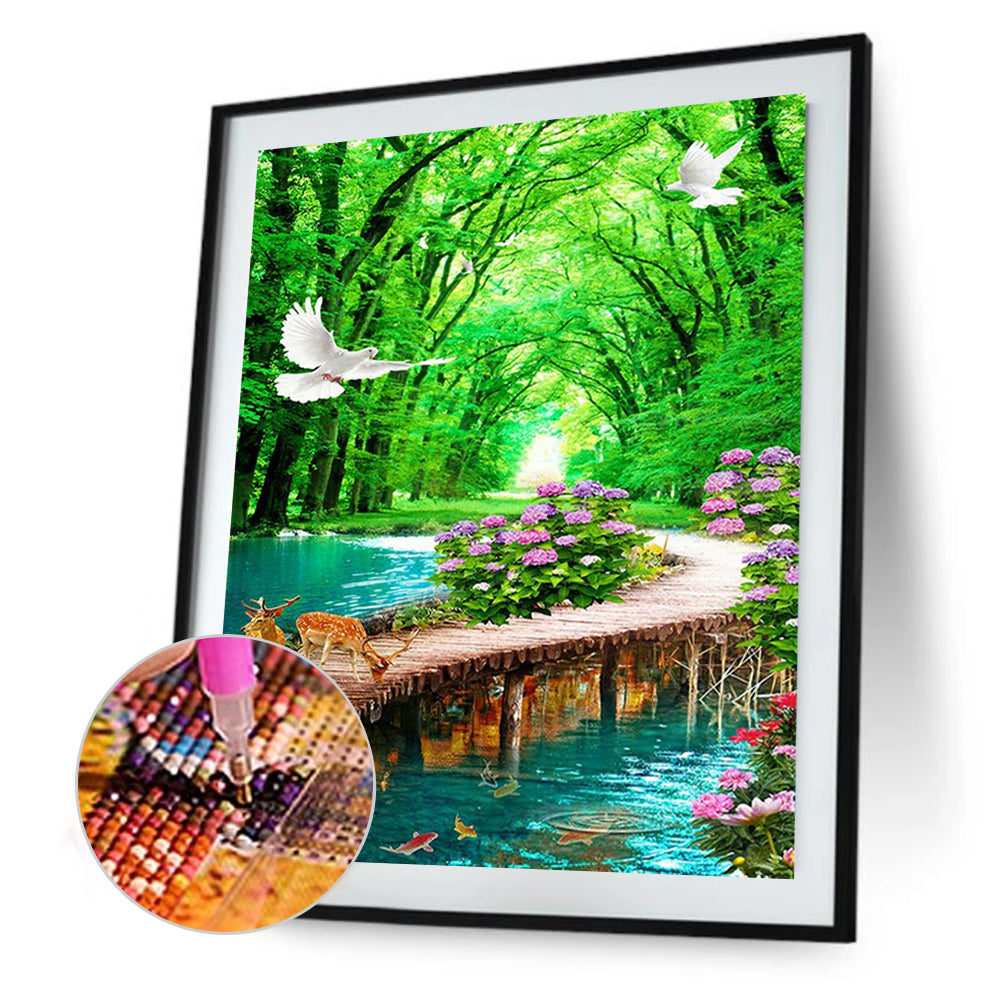 Xiaohe Plank Road - Full Square Drill Diamond Painting 30*40CM