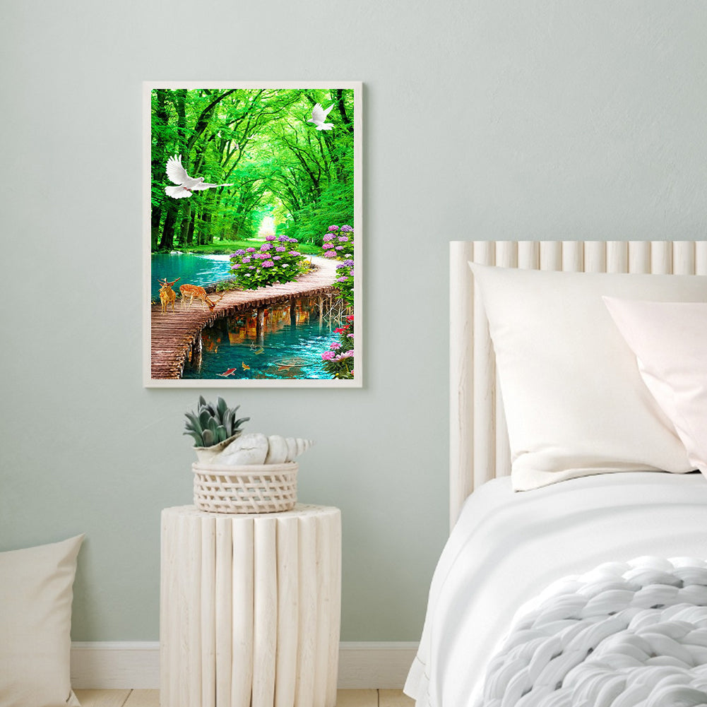 Xiaohe Plank Road - Full Square Drill Diamond Painting 30*40CM