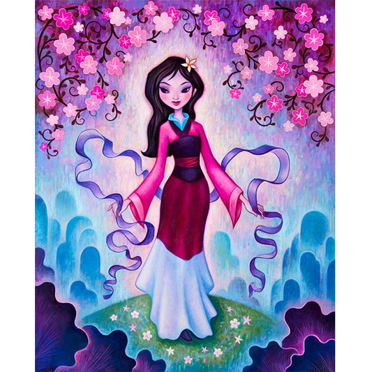 Hua Mulan - Full Round Drill Diamond Painting 30*40CM