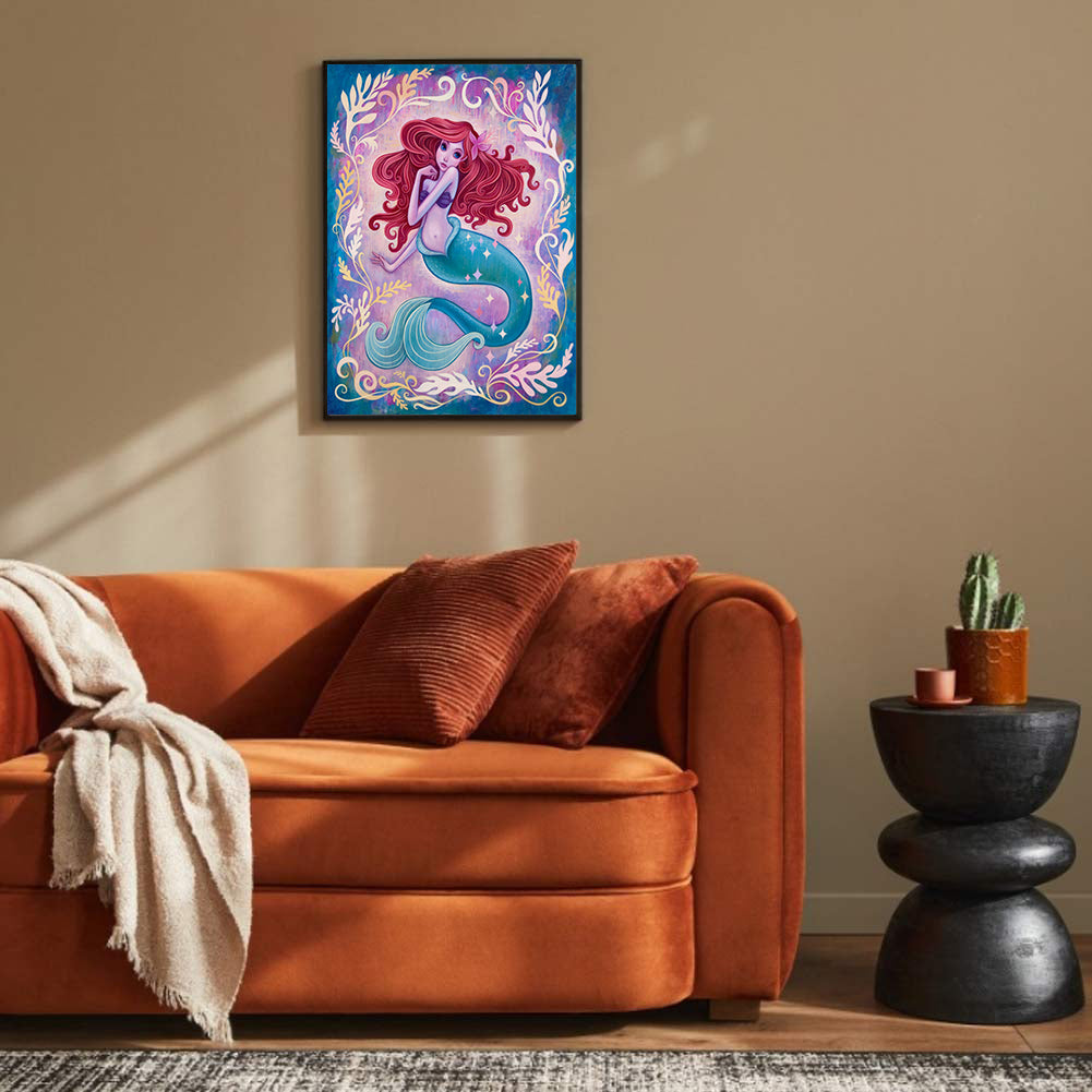 Mermaid - Full Round Drill Diamond Painting 30*40CM