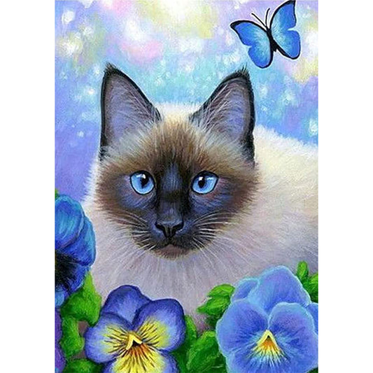 Cartoon Kitten - Full Round Drill Diamond Painting 30*40CM