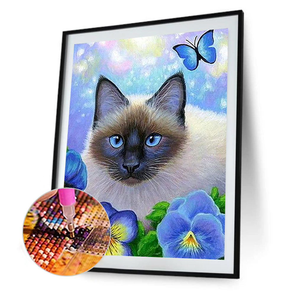 Cartoon Kitten - Full Round Drill Diamond Painting 30*40CM