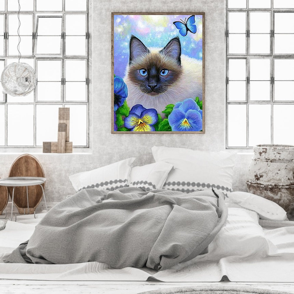 Cartoon Kitten - Full Round Drill Diamond Painting 30*40CM