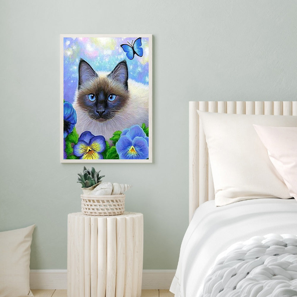 Cartoon Kitten - Full Round Drill Diamond Painting 30*40CM