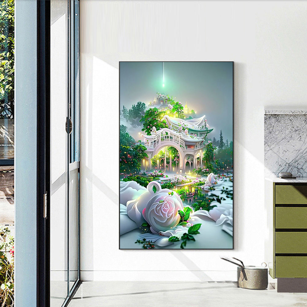 Garden Villa - Full Round Drill Diamond Painting 40*60CM