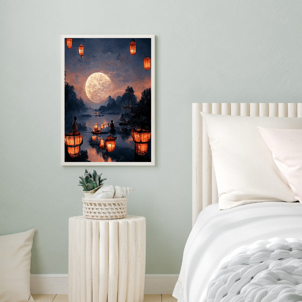 Castle In The Sky - Full Round Drill Diamond Painting 30*40CM