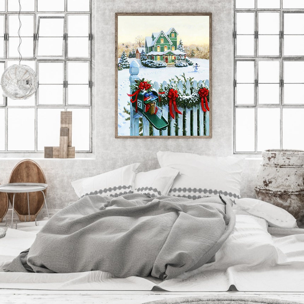 Christmas Snow Villa - Full Round Drill Diamond Painting 40*50CM