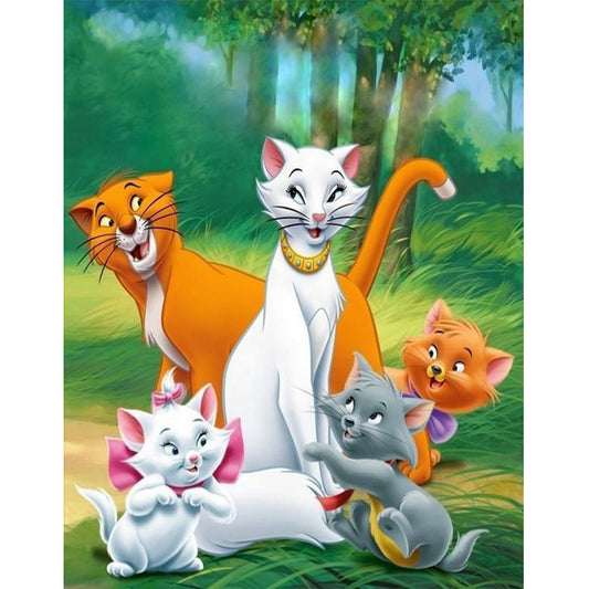 Cat Adventures - Full Round Drill Diamond Painting 40*50CM