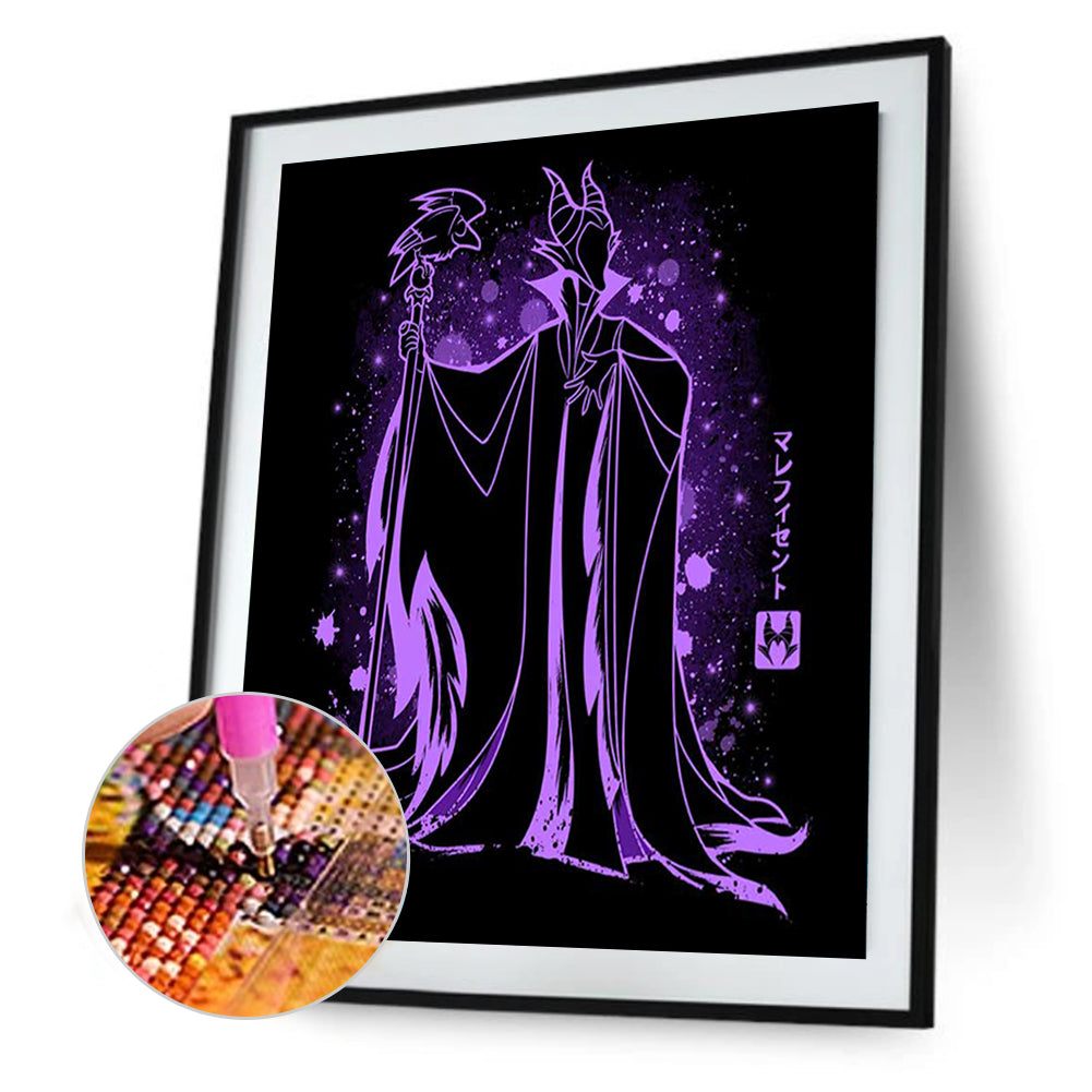 Evil Queen Silhouette - Full Round Drill Diamond Painting 40*50CM