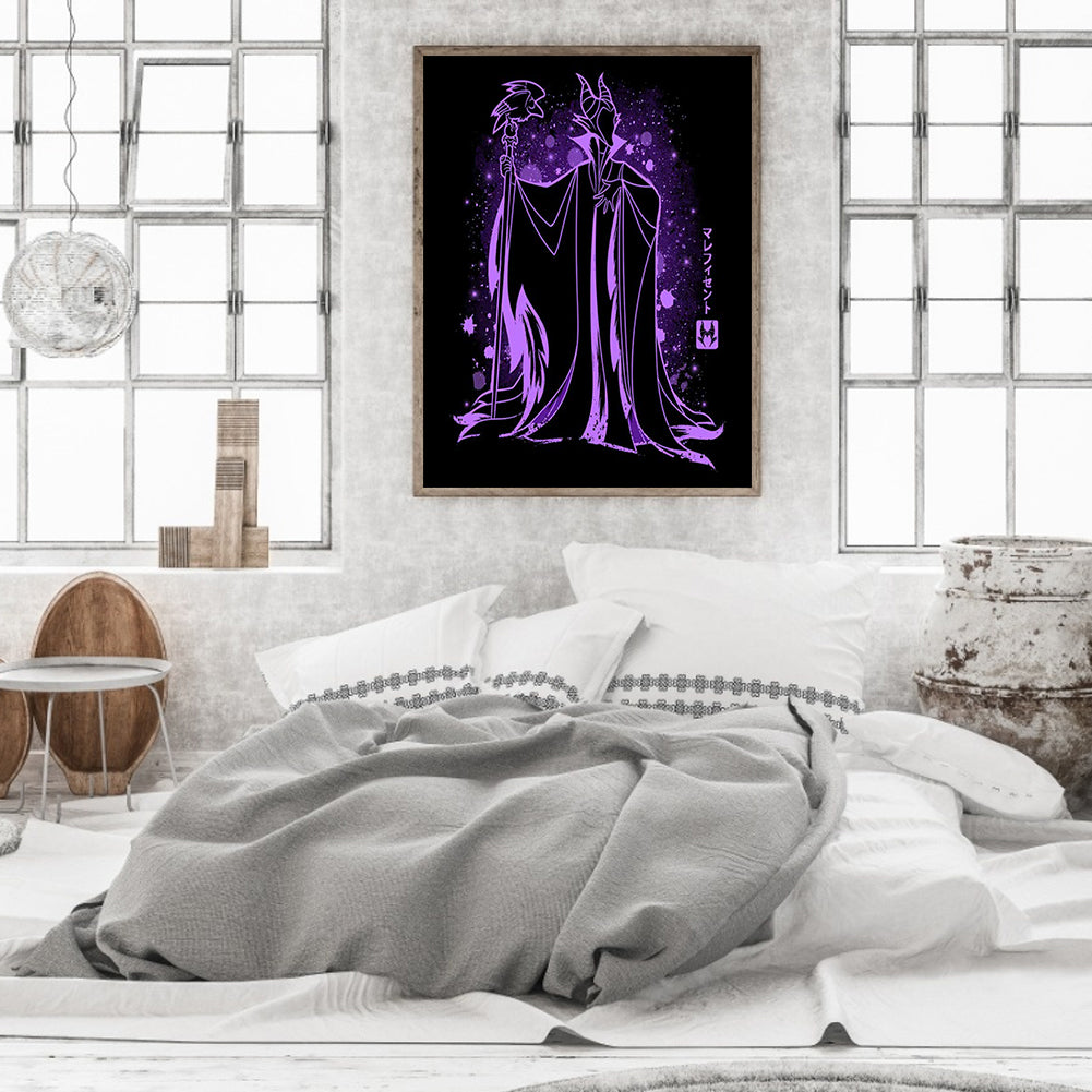 Evil Queen Silhouette - Full Round Drill Diamond Painting 40*50CM