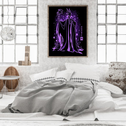 Evil Queen Silhouette - Full Round Drill Diamond Painting 40*50CM