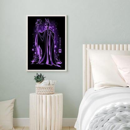 Evil Queen Silhouette - Full Round Drill Diamond Painting 40*50CM