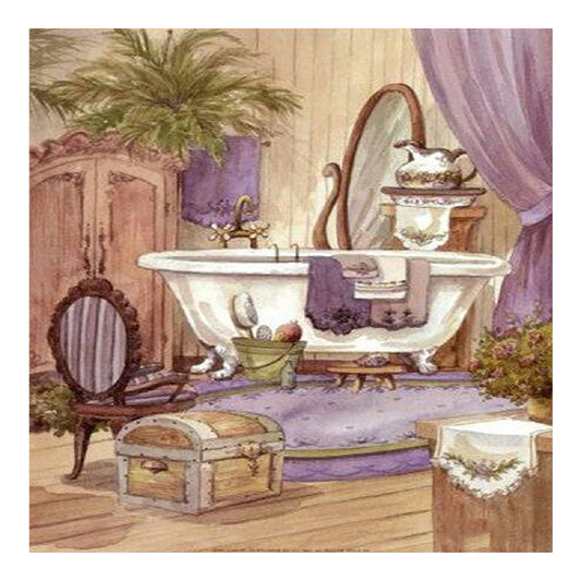 Tub - Full Square Drill Diamond Painting 30*30CM