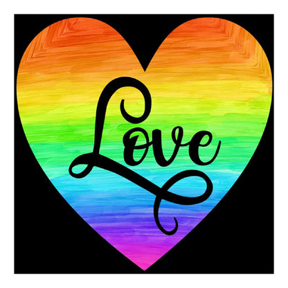 Love Color Heart - Full Square Drill Diamond Painting 30*30CM