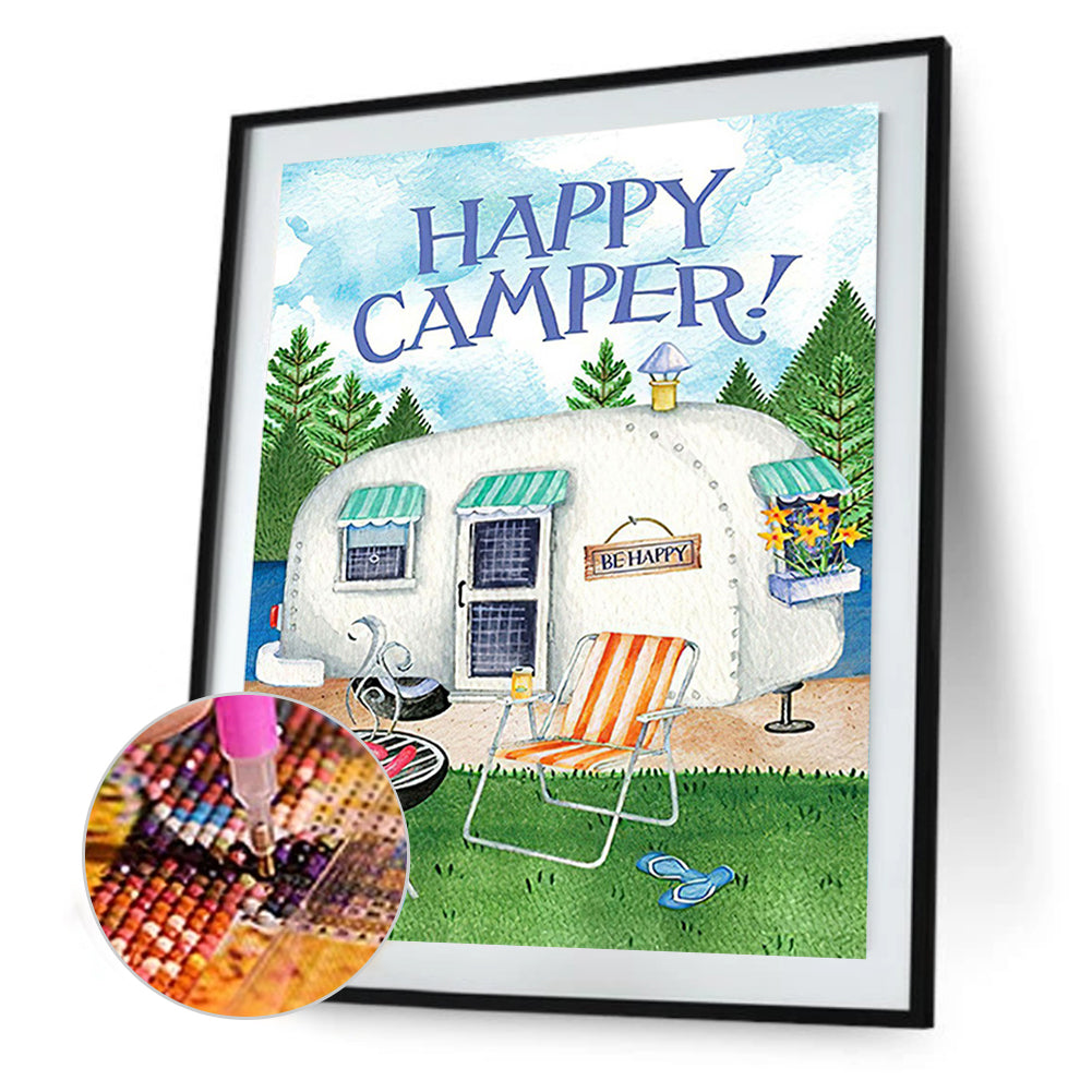 Happy Camping - Full Square Drill Diamond Painting 50*60CM