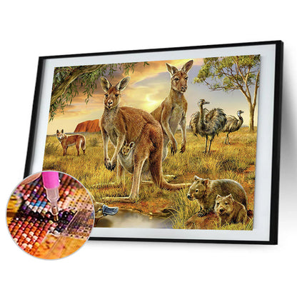 Kangaroo - Full Round Drill Diamond Painting 50*40CM