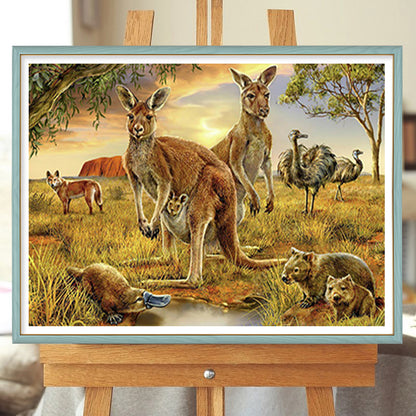 Kangaroo - Full Round Drill Diamond Painting 50*40CM