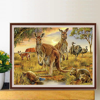 Kangaroo - Full Round Drill Diamond Painting 50*40CM